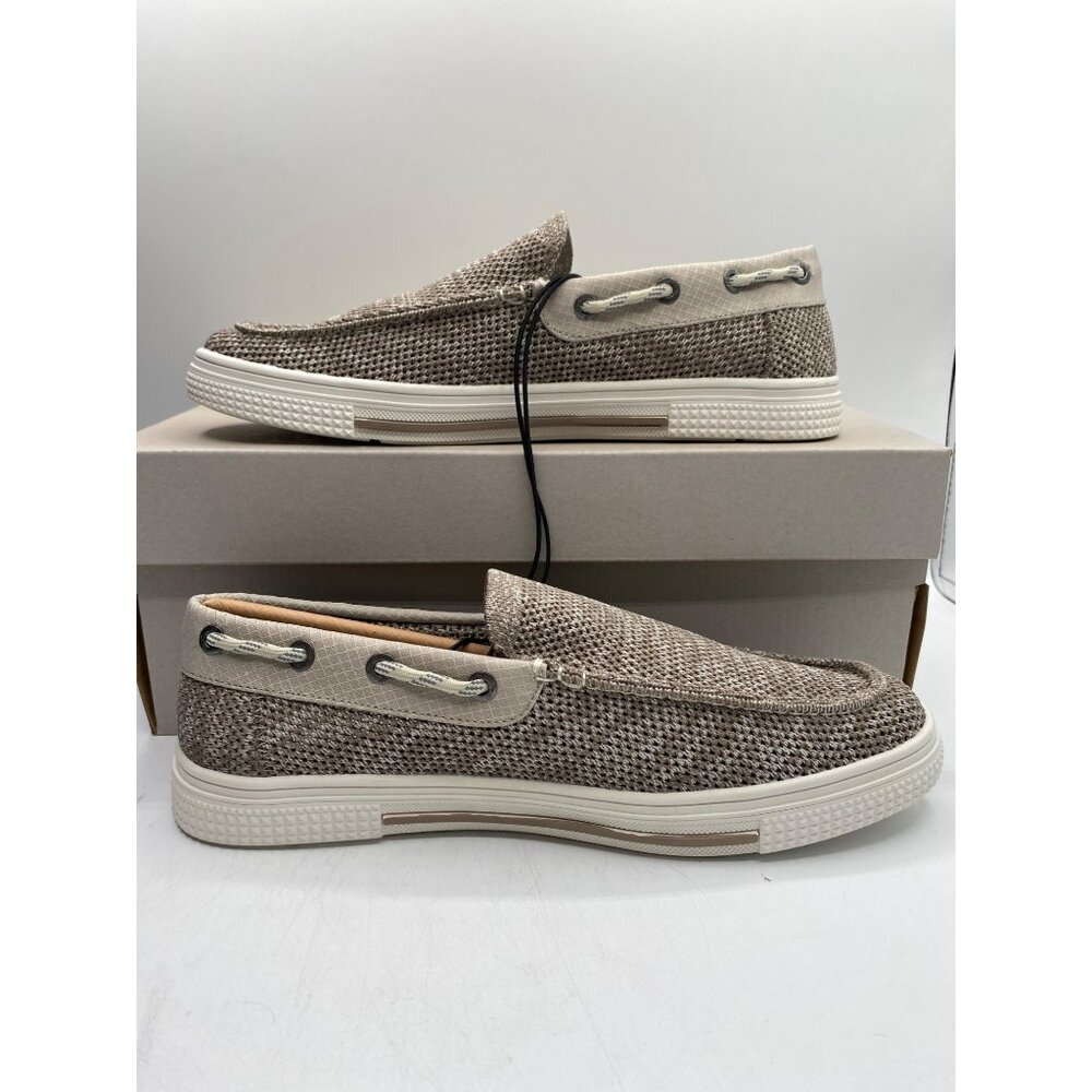 Kenneth Cole Reaction Men's Greige Trace Knit Slip On Shoes Size 7.5M NIB